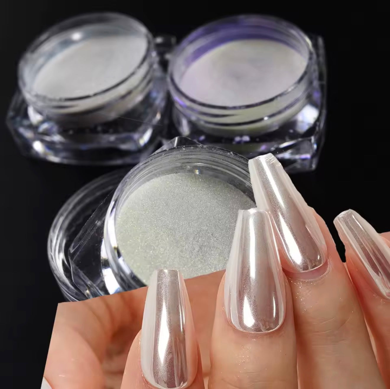 ✨ LuxeGlow Mirror Chrome Nail Powder