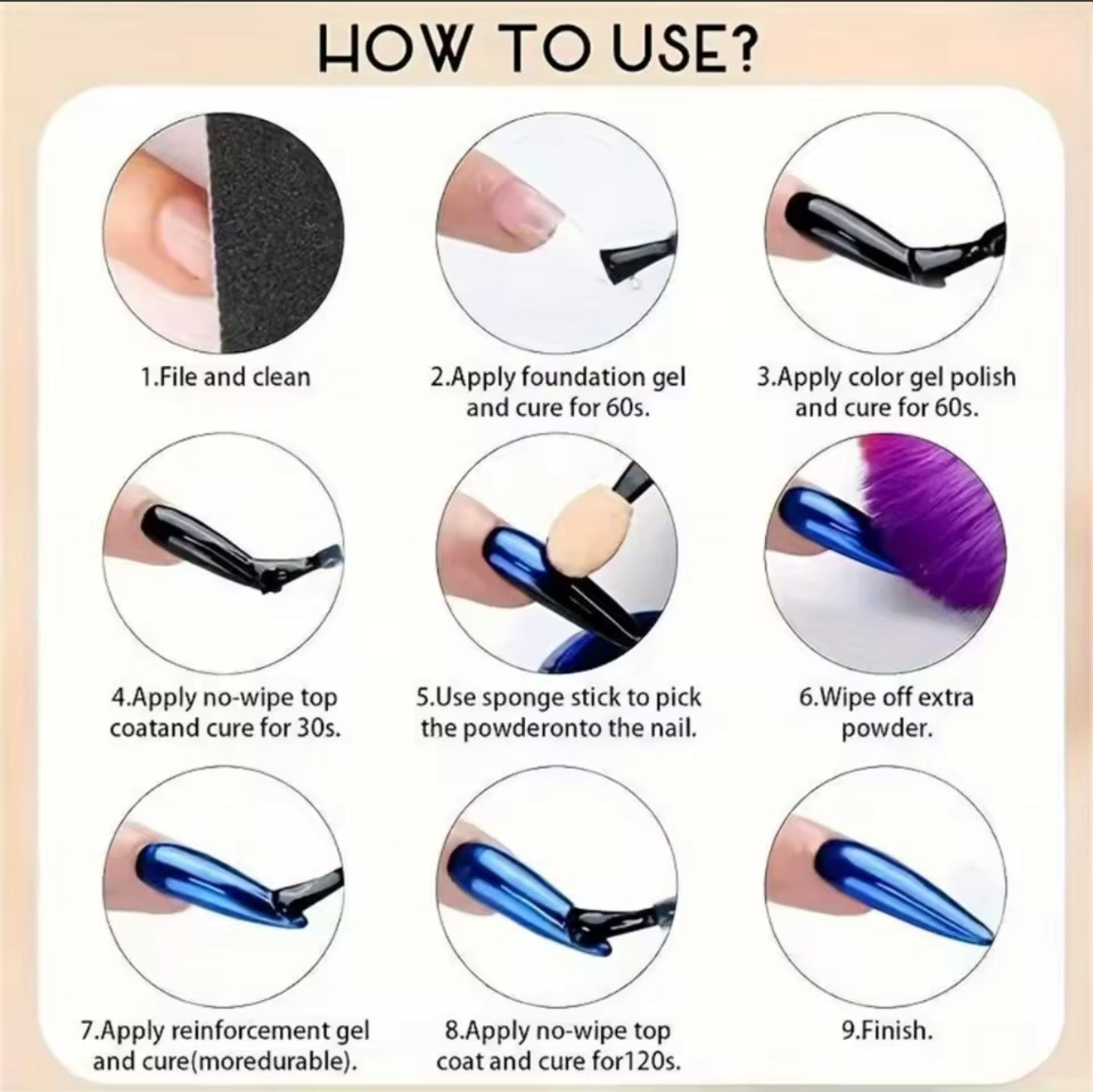 ✨ LuxeGlow Mirror Chrome Nail Powder