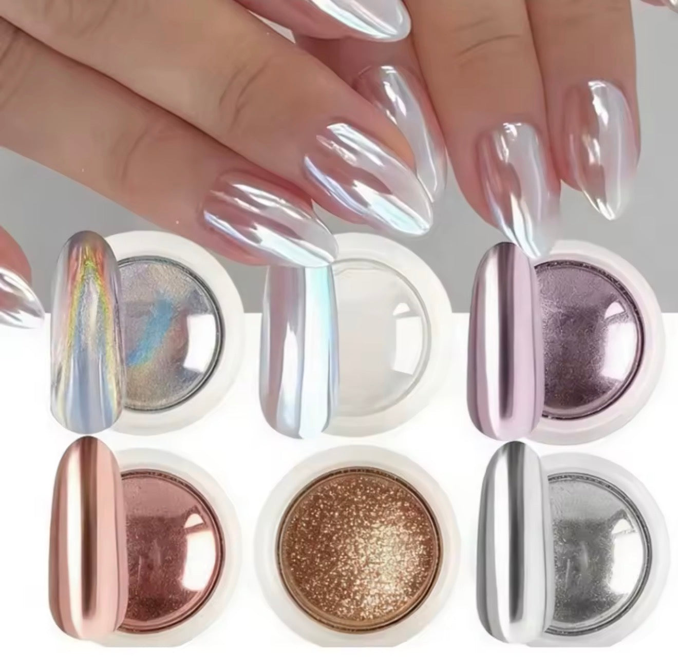 ✨ LuxeGlow Mirror Chrome Nail Powder