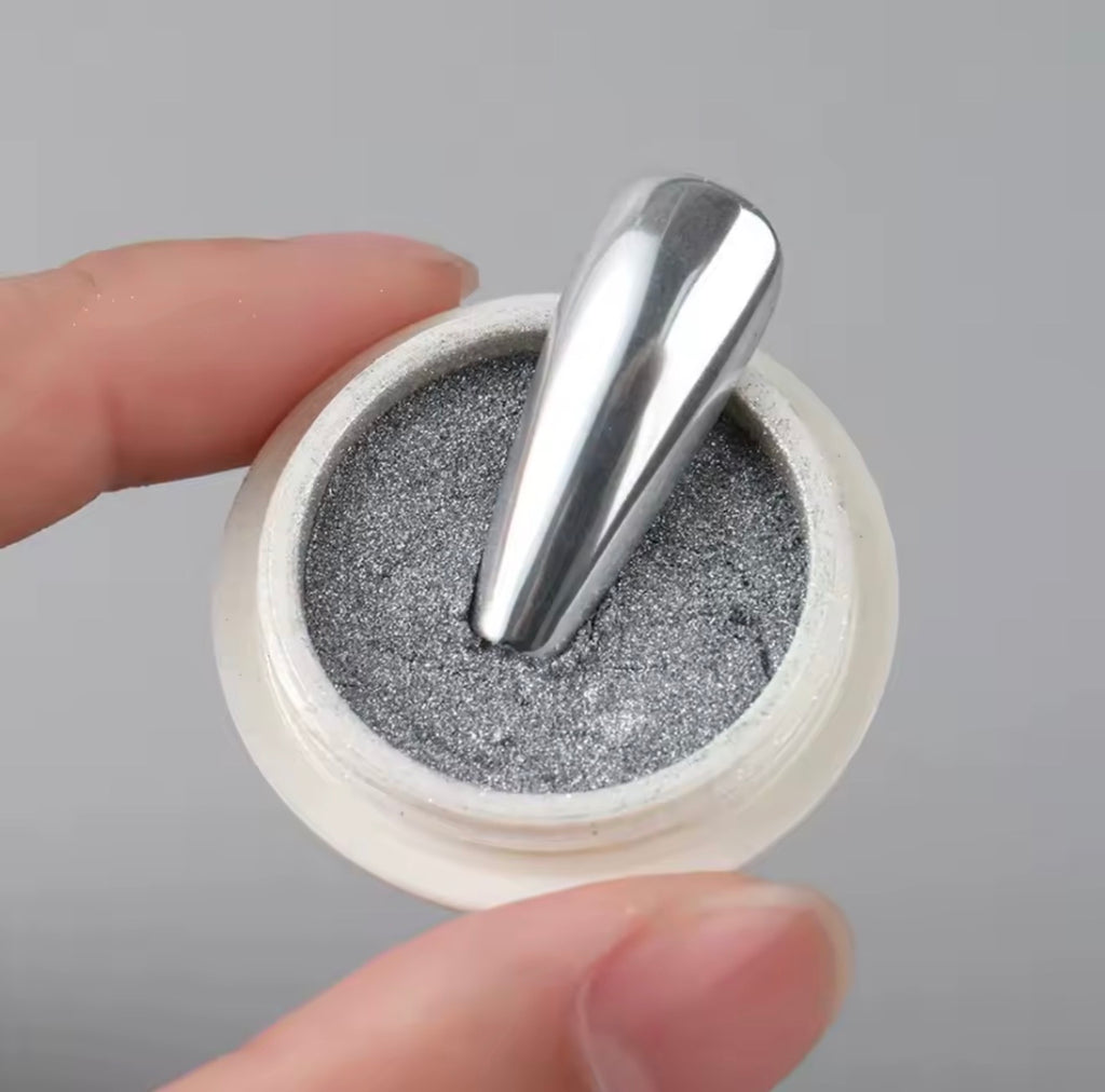 ✨ LuxeGlow Mirror Chrome Nail Powder